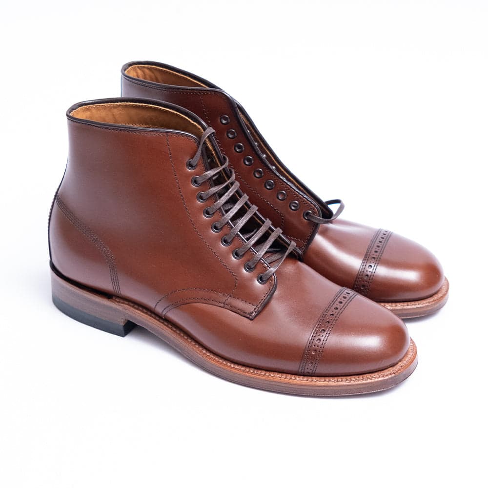 A0815 Cap Toe Boots Chestnut Calf